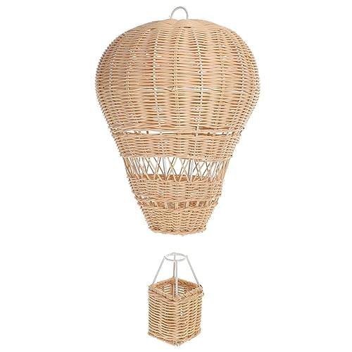 HOLIDYOYO Handgemachte Rattan Heißluftballons Hängende Dekoration Für Kinderzimmer Ornament Für Zuhause Perfektes Für Einzigartiges Wohnaccessoire von HOLIDYOYO