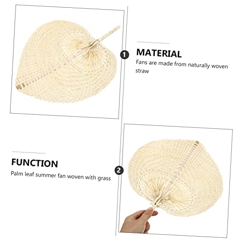 HOLIDYOYO Handgewebter Strohfächer Gelb Traditioneller Palmblatt Design Fächer mit Ergonomischem Griff Leicht und Robust für Sommer Strand Party und Geeignet HOLIDYOYO Handgewebter Strohfächer Gelb Traditioneller Palmblatt Design Fächer mit Ergonomischem Griff Leicht und Robust für Sommer Strand Party und Geeignet von HOLIDYOYO