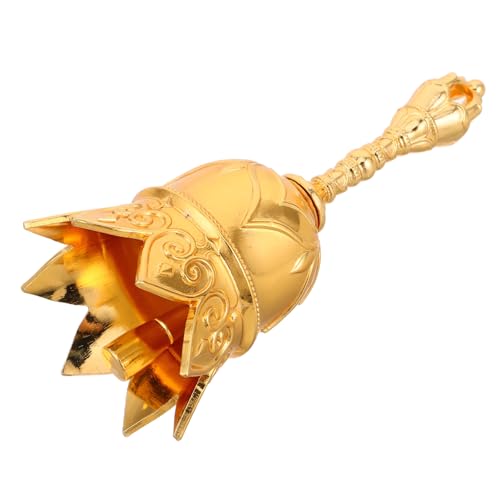 HOLIDYOYO Handklingel Glocke Abendessenglocke Handgekurbelte Glocke Kleine Glocken Glocke Zum Händeschütteln Esstisch Glocke Handgehaltene Glocke Retro-Glocke Mit Handkurbel Golden Metall von HOLIDYOYO