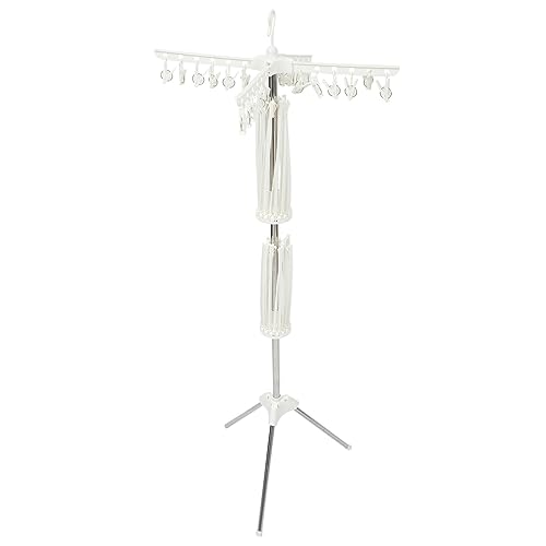 HOLIDYOYO Handtuchhalter Spüle Wäscheständer zusammenklappbar Halterung zum Wäschetrocknen Drying Rack trockengestell Gestell zum Lufttrocknen von Kleidung drehbarer Wäscheständer Abs Weiß von HOLIDYOYO