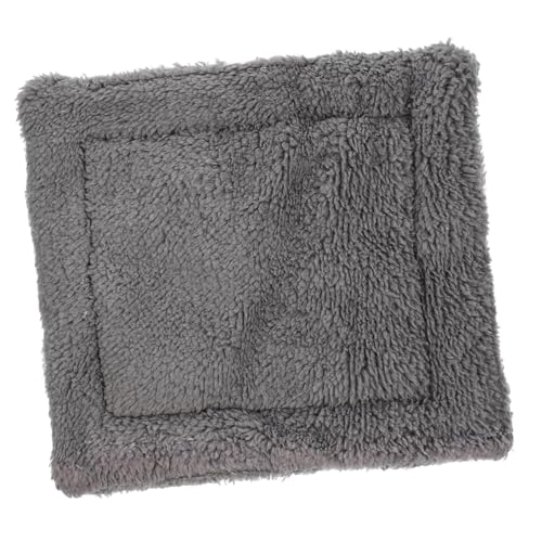 HOLIDYOYO Haustier Sofa aus Grauem Lammfell Dicke Warme Schlafmatte für Kaninchen Meerschweinchen Hamster Weiche rutschfeste Kuscheldecke Waschbares Kleintierbett Gemütliches Ruhepolster von HOLIDYOYO