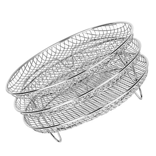 HOLIDYOYO Heißluftfritteusen-gestell Für Backofen Stapelbares Grillrost Aus Hitzebeständigem Material Küchengerät Für Verschiedene Gerichte Gleichzeitig HOLIDYOYO Heißluftfritteusen-gestell Für Backofen Stapelbares Grillrost Aus Hitzebeständigem Material Küchengerät Für Verschiedene Gerichte Gleichzeitig von HOLIDYOYO