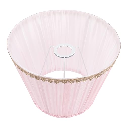 HOLIDYOYO Hochwertiger Lampenschirm Stoff für Tischlampen Fassung Rosa Chiffon Spitze Multifunktional für Nachttisch und Schreibtischlampen HOLIDYOYO Hochwertiger Lampenschirm Stoff für Tischlampen Fassung Rosa Chiffon Spitze Multifunktional für Nachttisch und Schreibtischlampen von HOLIDYOYO