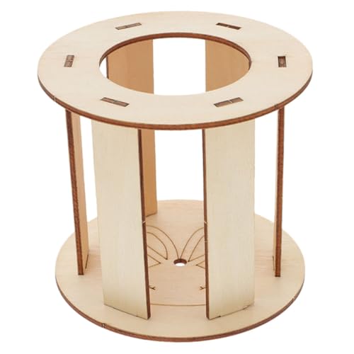 HOLIDYOYO Holz Heufutterstation für Kleintiere Platzsparend und Langlebig Heu Verschwendung Einfach zu Montieren Geeignet für Kaninchen und Chinchillas Praktischer Futterspender für Käfige von HOLIDYOYO