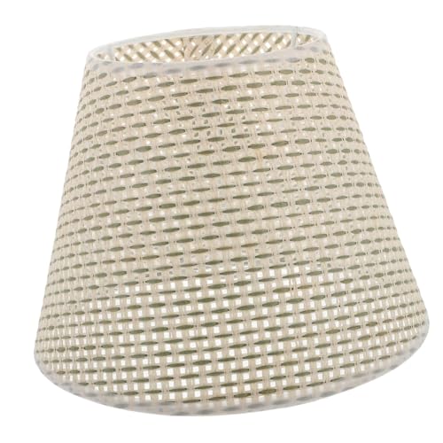 HOLIDYOYO Imitat Geflochtener Lampenschirm Beige Tischlampen Zubehör Handgefertigt Kreative Lichtabdeckung Für Wohnzimmer Schlafzimmer Büro von HOLIDYOYO