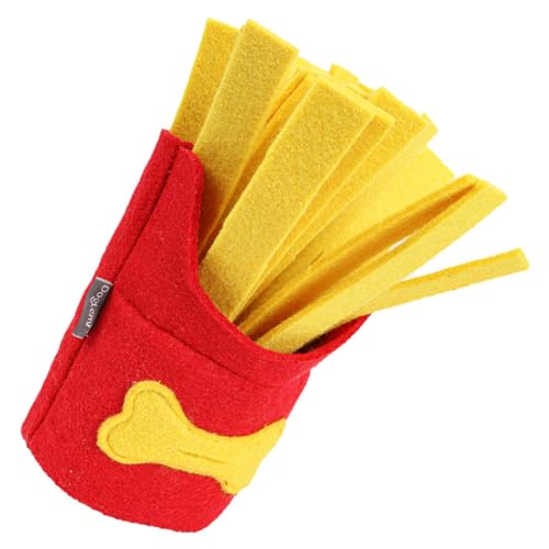 HOLIDYOYO Interaktives Kauspielzeug für Hunde French Fries Form Trainingsspielzeug zur Beschäftigung und Intelligenzförderung Geräuschaktiviertes Pet Treat Dispenser für Welpen und HOLIDYOYO Interaktives Kauspielzeug für Hunde French Fries Form Trainingsspielzeug zur Beschäftigung und Intelligenzförderung Geräuschaktiviertes Pet Treat Dispenser für Welpen und von HOLIDYOYO
