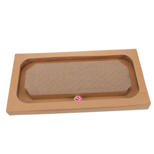 HOLIDYOYO Interessantes Katzenkratzbrett aus Langlebiger Wellpappe mit Integriertem Laufball Wiederverwendbar und Schützend für Möbel Geeignet für Verschiedene Katzenrassen Geschenkidee von HOLIDYOYO