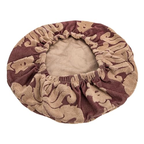 HOLIDYOYO Jacquard Barhocker Sitzbezug Rund Elastische Stuhlhusse aus Polyester Strapazierfähig und Waschbar Schützender Barhockerüberzug für Thekenhocker Abnehmbar und Antirutsch in von HOLIDYOYO