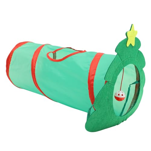 HOLIDYOYO Katzentunnel Katzenröhre Weihnachtsmotiv Faltbar Katzenversteck für Kleine Katzen Indoor Komfortables Katzenspielzeug Sicher und Langlebig Geschenkidee für Katzenliebhaber HOLIDYOYO Katzentunnel Katzenröhre Weihnachtsmotiv Faltbar Katzenversteck für Kleine Katzen Indoor Komfortables Katzenspielzeug Sicher und Langlebig Geschenkidee für Katzenliebhaber von HOLIDYOYO