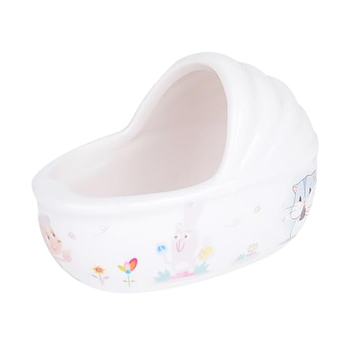 HOLIDYOYO Keramik Hamster Badebecken Niedliches Reinigungsbadetrog Sicher Robust Kreatives Haustierbad für Zwerghamster Geeignet Spaßiges Waschbecken für Kleintiere Zufällige Farbe von HOLIDYOYO