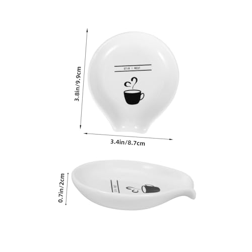 HOLIDYOYO Keramik Löffelhalter Reusable Kochlöffel Ablage Kaffee Löffelhalter Kompakt Multifunktional Küchenhelfer Einfach zu Reinigen von HOLIDYOYO
