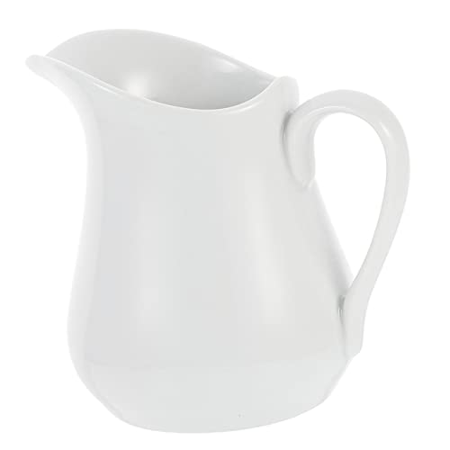 HOLIDYOYO Keramischer Milchkännchen 450ml Für Kaffee Und Sahne Elegantes Design Ideal Zum Servieren Von Cremes Und Milch Tragbarer Latte Art Becher Spülmaschinenfest von HOLIDYOYO