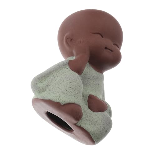 HOLIDYOYO Buddha-Statue Dekorativer Mönch-Ornament Haushaltsfiguren Sammlung Für Wohnzimmer Büro Desktop Dekoration Traditionelle Kleine Mönchsfiguren von HOLIDYOYO