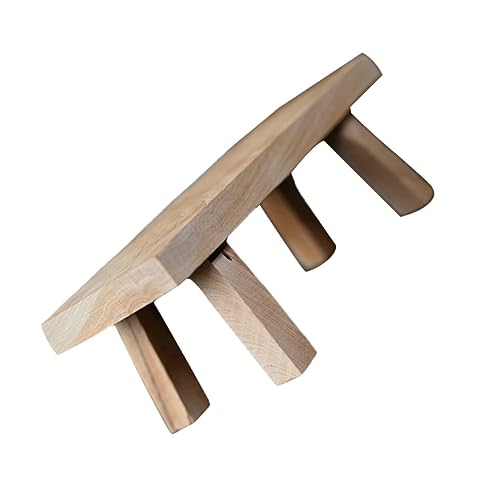 HOLIDYOYO Dekorativer Holzstuhl Aus Zedernholz Handgefertigter Tischständer Für Blumen Blumentöpfe Und Dekoartikel Rustikales Design Für Wohnzimmer Und Schreibtisch-Dekoration von HOLIDYOYO