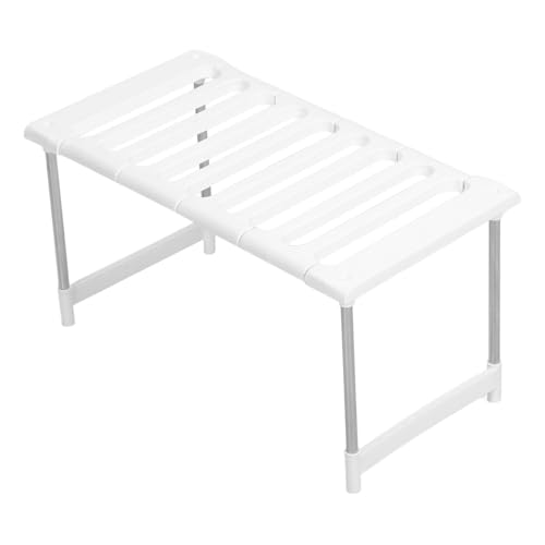 HOLIDYOYO Küchenregal Regalständer Ausziehbar Stapelbar Mikrowellenregal Küchen Organizer Arbeitsplattenmontage Platzsparend Tisch Ofenständer Edelstahl von HOLIDYOYO