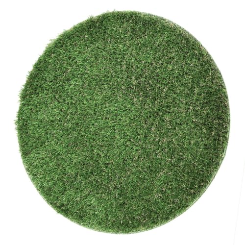 HOLIDYOYO Kunstrasen-Patchfliesen Runde Grasmatten Kunstrasen-Tischläufer Teppich Grüne Synthetische Tischsets Rasenteppich Für Frühling Herbst Sommer 70 cm von HOLIDYOYO