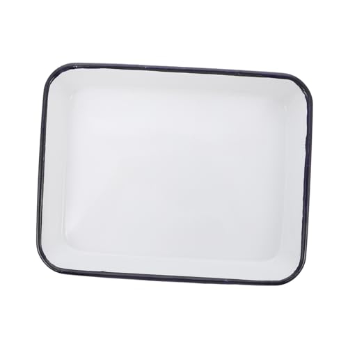 HOLIDYOYO Laboratory Storage Tray Weiße Emailleplatte für Experimente Wiederverwendbar Leckgeschützt Design für Laborwerkzeuge von HOLIDYOYO