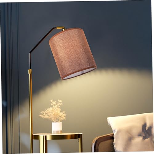 HOLIDYOYO Leinen Lampenschirm Ersatzschirm Langlebiger Einfacher Austausch Geeignet für Tischlampe Wandleuchte und Stehlampe Natürliche Kaffee farbe Einsetzbar von HOLIDYOYO