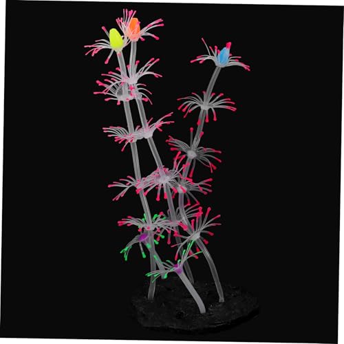 HOLIDYOYO Leuchtende Künstliche Korallenfigur Aquarium Deko aus Weichem Fluoreszierendes Korallenornament für Süß und Fischfreundliche Aquarien Dekoration mit Stabilem Sockel Rot HOLIDYOYO Leuchtende Künstliche Korallenfigur Aquarium Deko aus Weichem Fluoreszierendes Korallenornament für Süß und Fischfreundliche Aquarien Dekoration mit Stabilem Sockel Rot von HOLIDYOYO