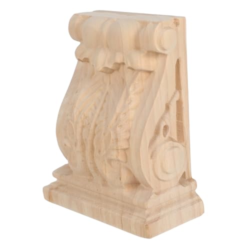 HOLIDYOYO Massivholz Handgeschnitzte Regalträger mit Europäischem Vintage Design Dekorative Holz Konsole mit Kunstvollen Schnitzereien Robuste Wandhalterung für Rustikale Wohnkultur von HOLIDYOYO