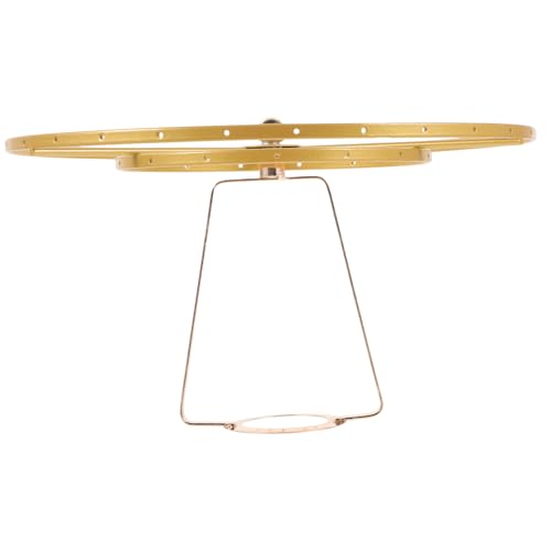 HOLIDYOYO Metall Lampenschirm Rahmen DIY Lampenschirmhalter Robust Langlebig für Steh Pendelleuchten Vintage und Modern Geeignet Goldener Ring von HOLIDYOYO