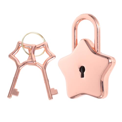 HOLIDYOYO Mini Metallvorhängeschloss mit Schlüssel für Notizbuch Diy Zubehör und Schmuckbox Stilvolles Kompaktes Design Roségold von HOLIDYOYO