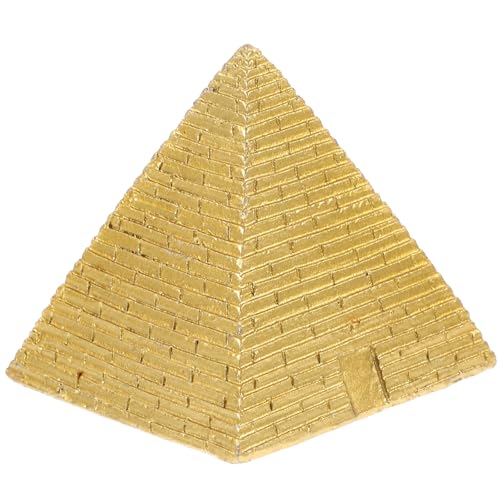 HOLIDYOYO Mini-Pyramide Goldene Ägyptische Pyramide Figur Statue Vintage-Pyramide Ornament Für Aquarium Terrarium Zen-Sand Gartenzubehör Ägypten-Souvenirs Geschenke von HOLIDYOYO