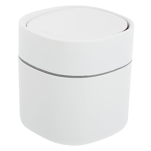 HOLIDYOYO Mini Tischabfalleimer mit Druckdeckel Praktischer Desktop Mülleimer für Büro und Zuhause Leichter Abfallbehälter Elegantem Design für Kosmetik Schreibtisch und Kleine Räume von HOLIDYOYO