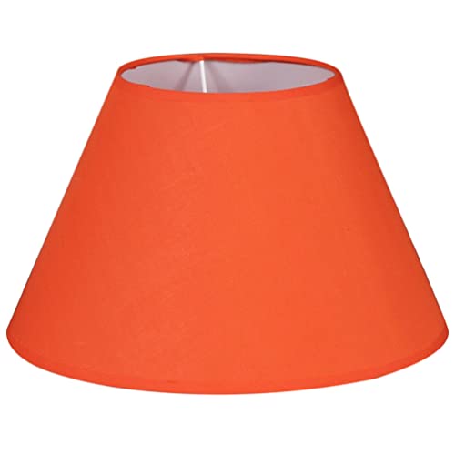 HOLIDYOYO Moderner E27-Lampenschirm Aus Stoff In Barre-Schornsteinform Lampenschirm Aus Leinen Übergangs-Imperial-Lichtschirm Ersatz Für Tisch-Schreibtischlampe Orange von HOLIDYOYO