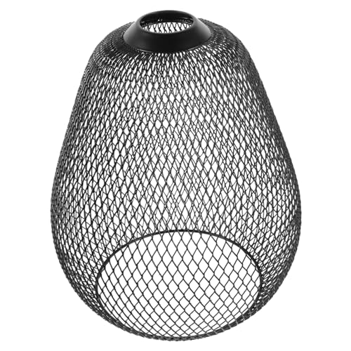 HOLIDYOYO Moderner Metall Lampenschirm Hohl Geometrisch Minimalistisch Lampenschirm Ersatz für Kronleuchter Hängelampe Wohnzimmer Schlafzimmer Restaurant Schwarz von HOLIDYOYO