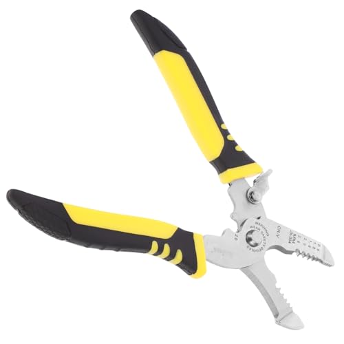 HOLIDYOYO Multifunktionale Abisolierzange aus Edelstahl mit Rutschfestem Griff Kabelschneider für Elektriker Schnelles Schneiden von PE Iv-kabeln Sicherheitsschloss für Sicheres Verstauen HOLIDYOYO Multifunktionale Abisolierzange aus Edelstahl mit Rutschfestem Griff Kabelschneider für Elektriker Schnelles Schneiden von PE Iv-kabeln Sicherheitsschloss für Sicheres Verstauen von HOLIDYOYO