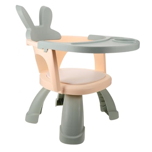 HOLIDYOYO Multifunktionaler Kinderstuhl Integriertem Tablett Leichter Kindergarten Dining Hocker Bunter Cartoon Sitz für Kleinkinder Tragbar und Sicher zum Füttern von HOLIDYOYO