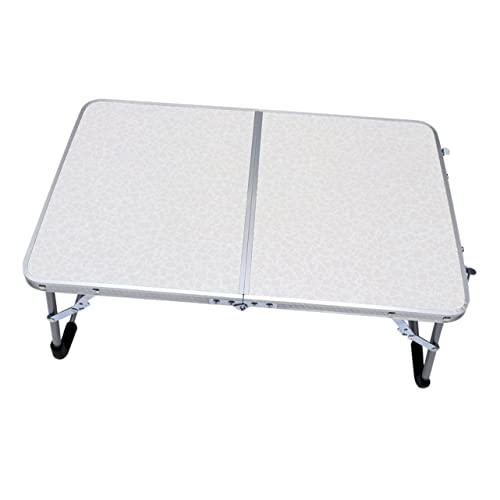 HOLIDYOYO Faltbarer Aluminiumtisch Für Camping Und Outdoor Ultraleicht Und Kompakt Für BBQ Und Reisen Einfache Montage Und Reinigung Weiß Mit Muster von HOLIDYOYO