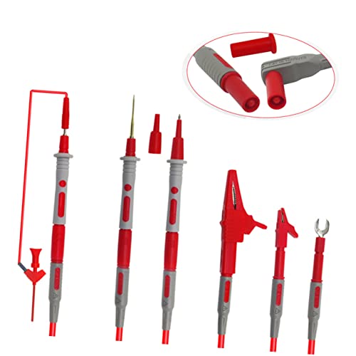 HOLIDYOYO Multimeter Prüfspitzen Set mit Isolierten Silikonprüfspitzen Hitze und Kältebeständig Vielseitige Anschlusskabel Komfortable Griffsonden Sicherer Ersatz für Multimeter Zubehör HOLIDYOYO Multimeter Prüfspitzen Set mit Isolierten Silikonprüfspitzen Hitze und Kältebeständig Vielseitige Anschlusskabel Komfortable Griffsonden Sicherer Ersatz für Multimeter Zubehör von HOLIDYOYO