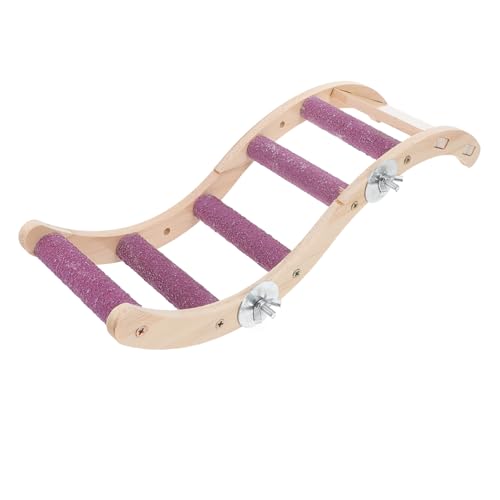HOLIDYOYO Natürliche Holzleiter für Papageien Robustes Kletterspielzeug für Kleine und Mittelgroße Vögel Gesundheitsförderndes Sicheres Kauspielzeug Installieren für Käfig und Zuhause von HOLIDYOYO