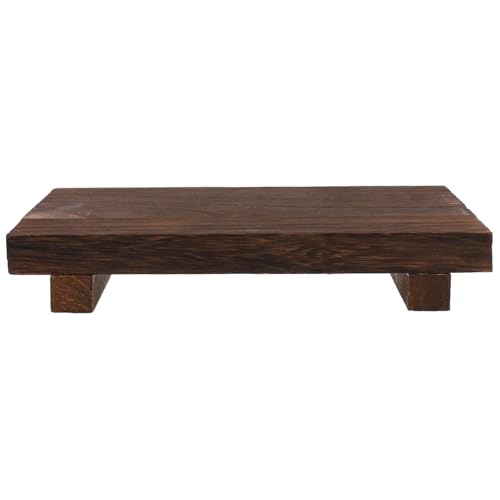 HOLIDYOYO Natürliches Badezimmer Holz tablett Multifunktionale Aufbewahrung Ablage für Kosmetik Schmuck und Toilettenartikel Vielseitiges Küchen Waschtisch Display Rustikale Deko in von HOLIDYOYO