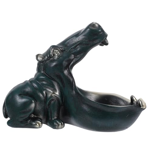 HOLIDYOYO Hippo Schlüsselhalter Tiefe Blaue Tischdekoration Multifunktionale Süßigkeiten Und Schmuckschale Für Wohnzimmer Büro Für Freunde von HOLIDYOYO