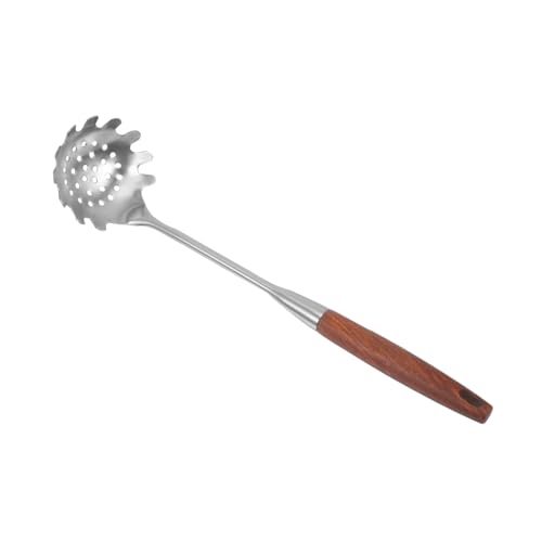 HOLIDYOYO Nudellöffel aus Edelstahl Pasta-Utensil Pasta-Servierlöffel Nudeln Sieb Spaghetti-Server- geschlitzter Nudellöffel Spaghetti-Sieb Nudelsieb Rostfreier Stahl von HOLIDYOYO