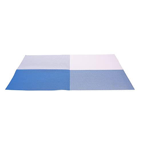 HOLIDYOYO PVC-Tischset runden Essunterlage für den Haushalt Matten Abdeckung rechteckig Haushaltstischmatte Isolierte Tischmatte Tischsets Esstischdekoration Placemat Blue von HOLIDYOYO
