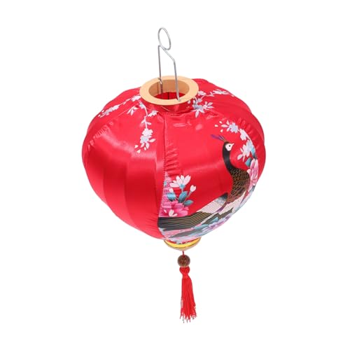 HOLIDYOYO Pfauenlaterne Hängende Laternen Hochzeit Hängende Laterne Dekoration Hängende Seidenlaternen Bunt Orientalisch Im Freien Outdoor Hängen Frühlingsfest Laterne Ferrolegierung Rot HOLIDYOYO Pfauenlaterne Hängende Laternen Hochzeit Hängende Laterne Dekoration Hängende Seidenlaternen Bunt Orientalisch Im Freien Outdoor Hängen Frühlingsfest Laterne Ferrolegierung Rot von HOLIDYOYO