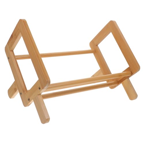 HOLIDYOYO Platzsparendes Desktop Bücherregal aus Robustem Holz Vielseitiger Organizer für Bücher Magazine Schallplatten und Bürobedarf Kompakter Tisch aufbewahrungsständer für Zuhause und von HOLIDYOYO