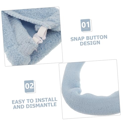 HOLIDYOYO Plüsch Toilettensitzbezug mit Knopfverschluss Warmes Dickes Schwammgepolstertes Sitzkissen Rutschfester Toilettensitzüberzug Installieren für Standard Toilettensitze Pflegeleicht von HOLIDYOYO