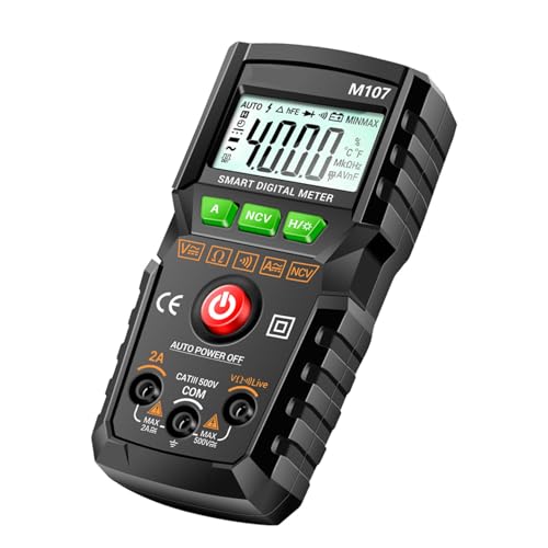 HOLIDYOYO Professionelles Digitales Multimeter mit Automatischer Bereichswahl Frequenzmessung Großem Beleuchtetem LCD Display Tragbar mit Data Hold und Automatischer Abschaltung für Präzise HOLIDYOYO Professionelles Digitales Multimeter mit Automatischer Bereichswahl Frequenzmessung Großem Beleuchtetem LCD Display Tragbar mit Data Hold und Automatischer Abschaltung für Präzise von HOLIDYOYO