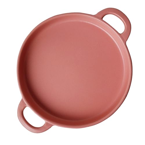 HOLIDYOYO Quiche-auflaufform Gericht Grillschale Lasagnepfanne Küchenkochgeschirr Backform Kochgeschirr Backen Keramik Rosa von HOLIDYOYO