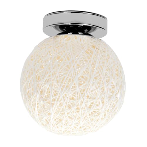 HOLIDYOYO Rattan Deckenleuchte Kugelform Weiß Kreative Wohnzimmer Lampe für Esszimmer Flur Schlafzimmer Leichte Einfache Montage Innovative Innenbeleuchtung ohne Leuchtmittel HOLIDYOYO Rattan Deckenleuchte Kugelform Weiß Kreative Wohnzimmer Lampe für Esszimmer Flur Schlafzimmer Leichte Einfache Montage Innovative Innenbeleuchtung ohne Leuchtmittel von HOLIDYOYO
