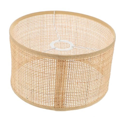 HOLIDYOYO Rattan Lampenschirm Handgewebter Quadratischer Lampenschirm Dekorative Lampenabdeckung für Tisch Steh Hängelampen Robust und Einfach zu Montieren Geeignet für Wohnzimmer und von HOLIDYOYO