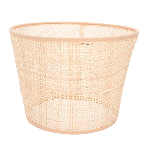 HOLIDYOYO Rattan Lampenschirm für Tischlampe Geflochten Ersatzschirm Konischer Natürlicher Farbton Einfache Montage Warmes Licht Kompatibel mit Lampenfassung von HOLIDYOYO