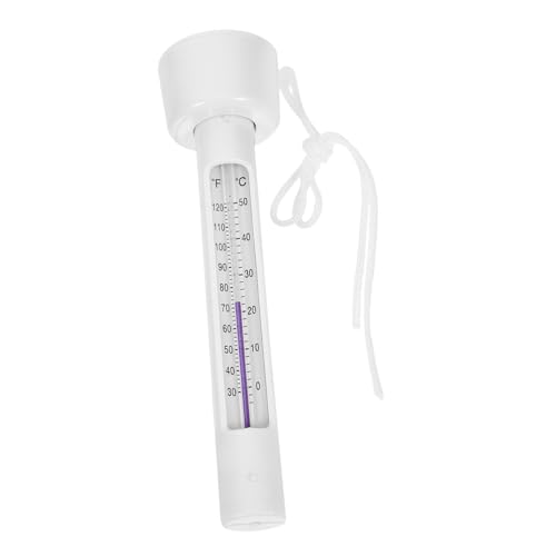 HOLIDYOYO Reptilienthermometer Hygrometer Weiß Präzise Temperatur und Feuchtigkeitsmessung für Terrarien Reptilienbecken Schwimmbad Pool Badewasser mit und Tiefstwertanzeige von HOLIDYOYO