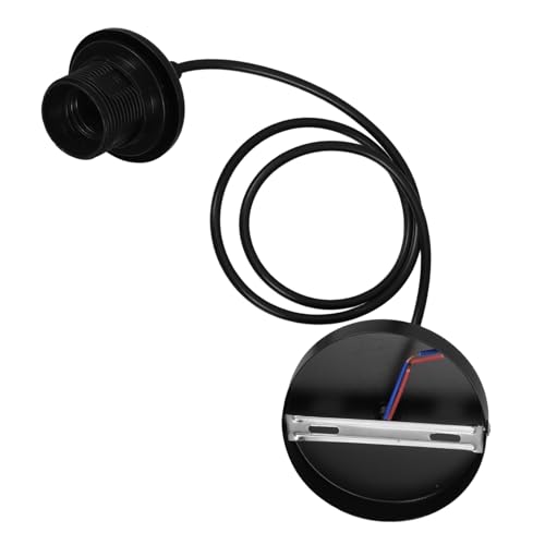 HOLIDYOYO Retro Metall Pendelleuchte Fassung Lampenfassung Kabel Schwarz Einfache Montage Mini Hängelampe Vintage Stil für Schlafzimmer Küche Wohnzimmer von HOLIDYOYO