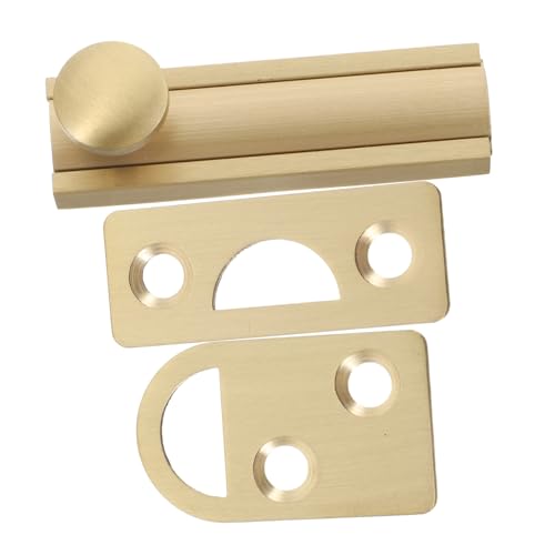 HOLIDYOYO Robuster Türriegel aus Messing Schiebeschloss für Schlafzimmer und Scheunentüren Vielseitig Montierbar Bietet Erhöhte und Zuverlässigen Verschluss für Türen und Schränke in Gold von HOLIDYOYO